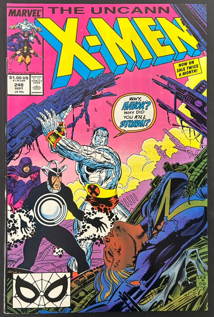 🔑 UNCANNY X-MEN #248 [MARVEL COMICS] DIRECT 1989 VF-