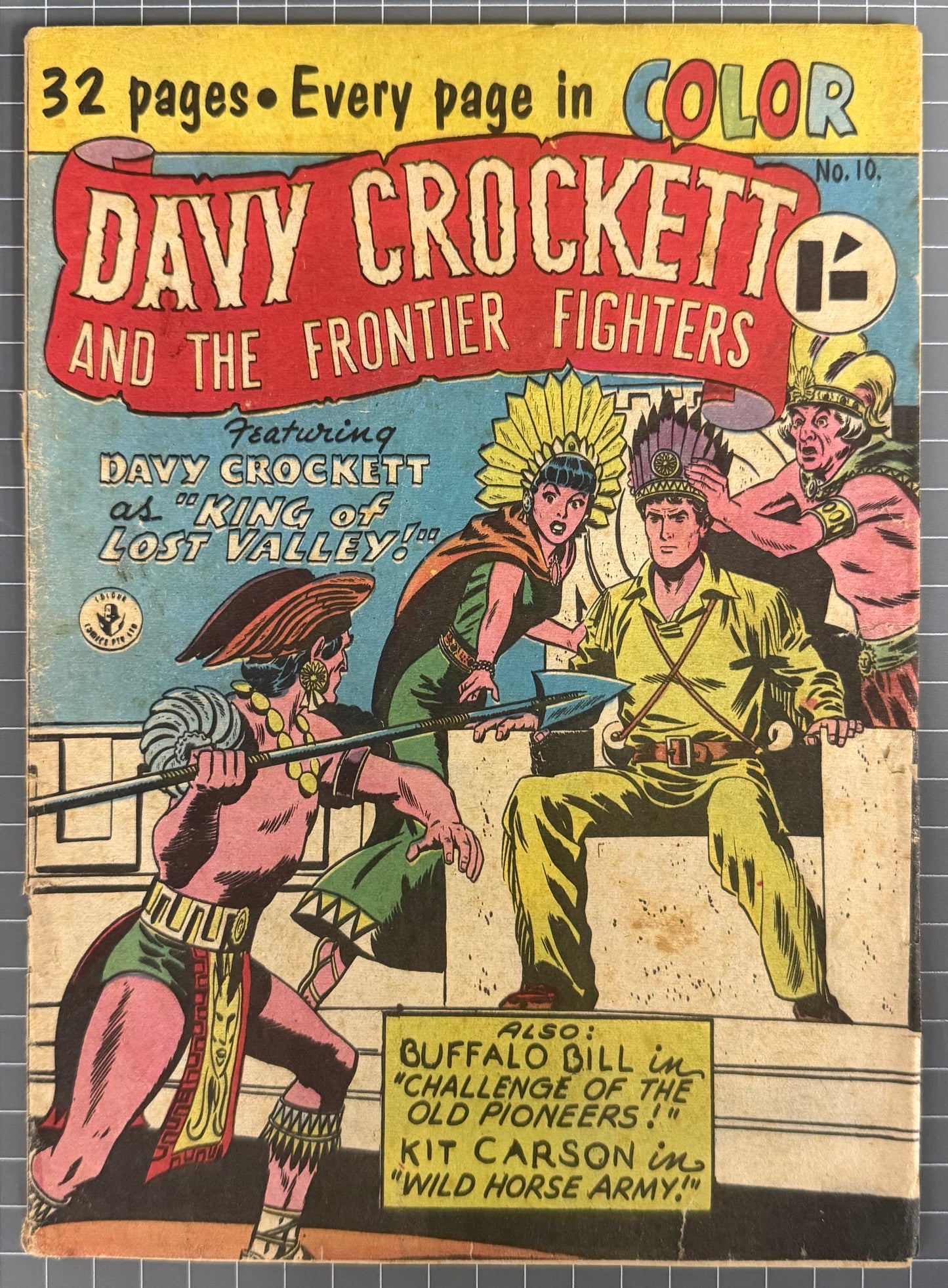 DAVY CROCKETT AND THE FRONTIER FIGHTERS #10 [COLOUR COMICS] AUSTRALIAN 1956