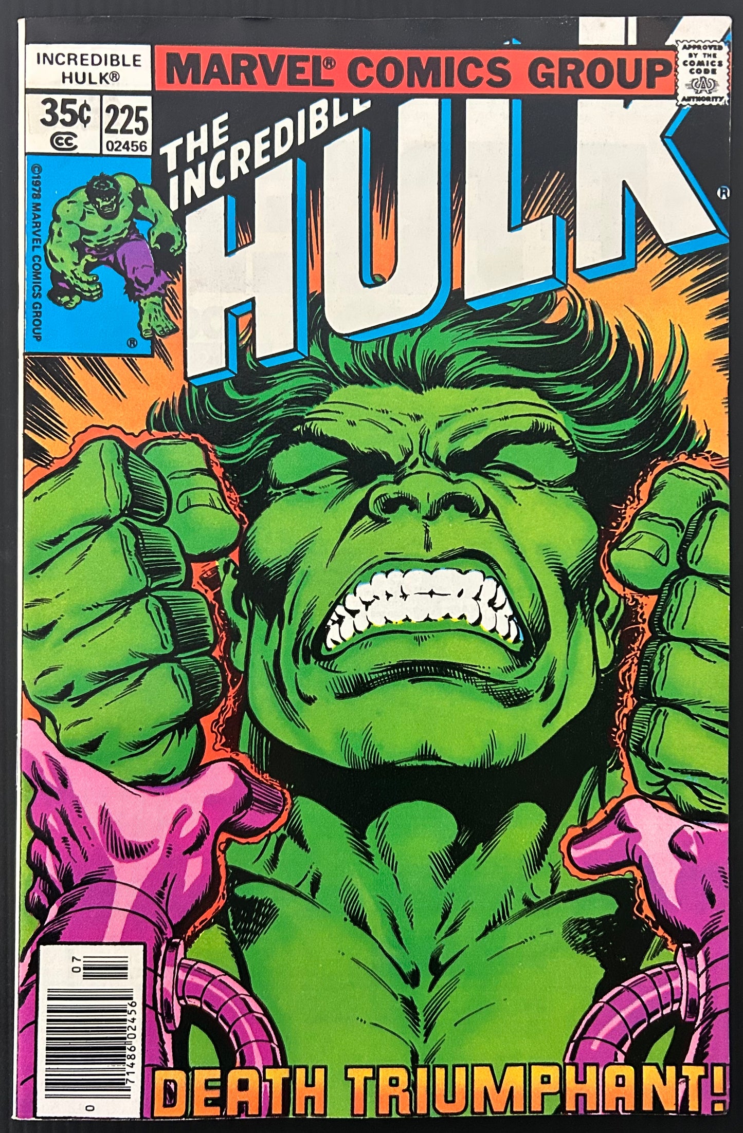 THE INCREDIBLE HULK #225 [MARVEL COMICS] NEWSSTAND 1978 VF+