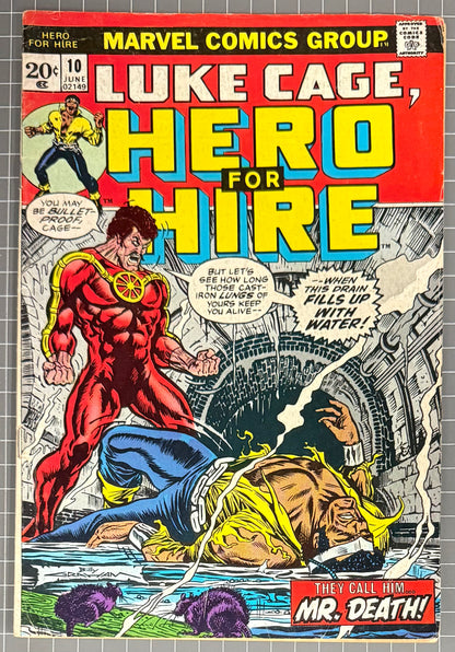 🔑 HERO FOR HIRE #10 [MARVEL COMICS] *LUKE CAGE* DIRECT 1973 FN-