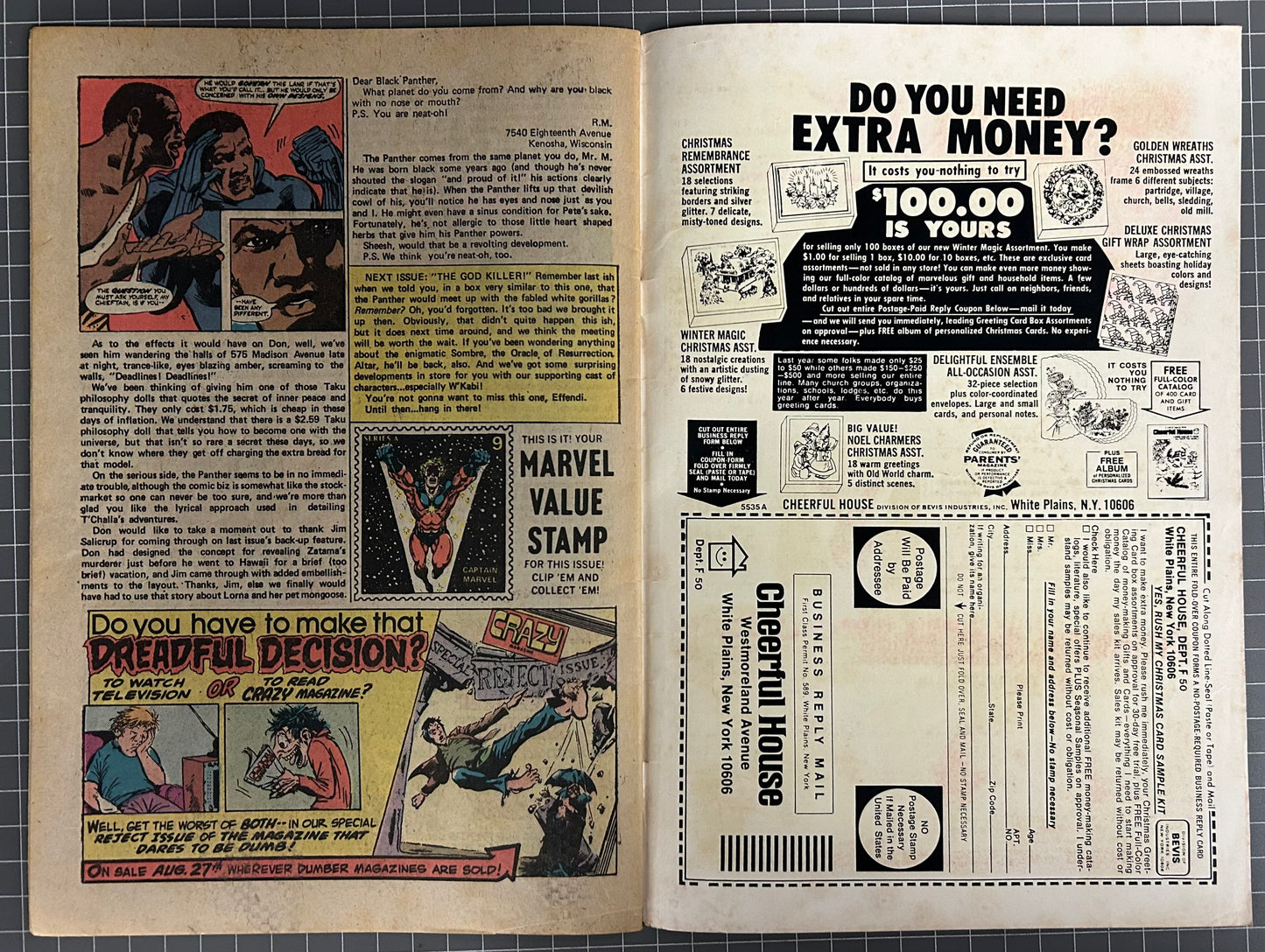 JUNGLE ACTION #12 [MARVEL COMICS] DIRECT 1974
