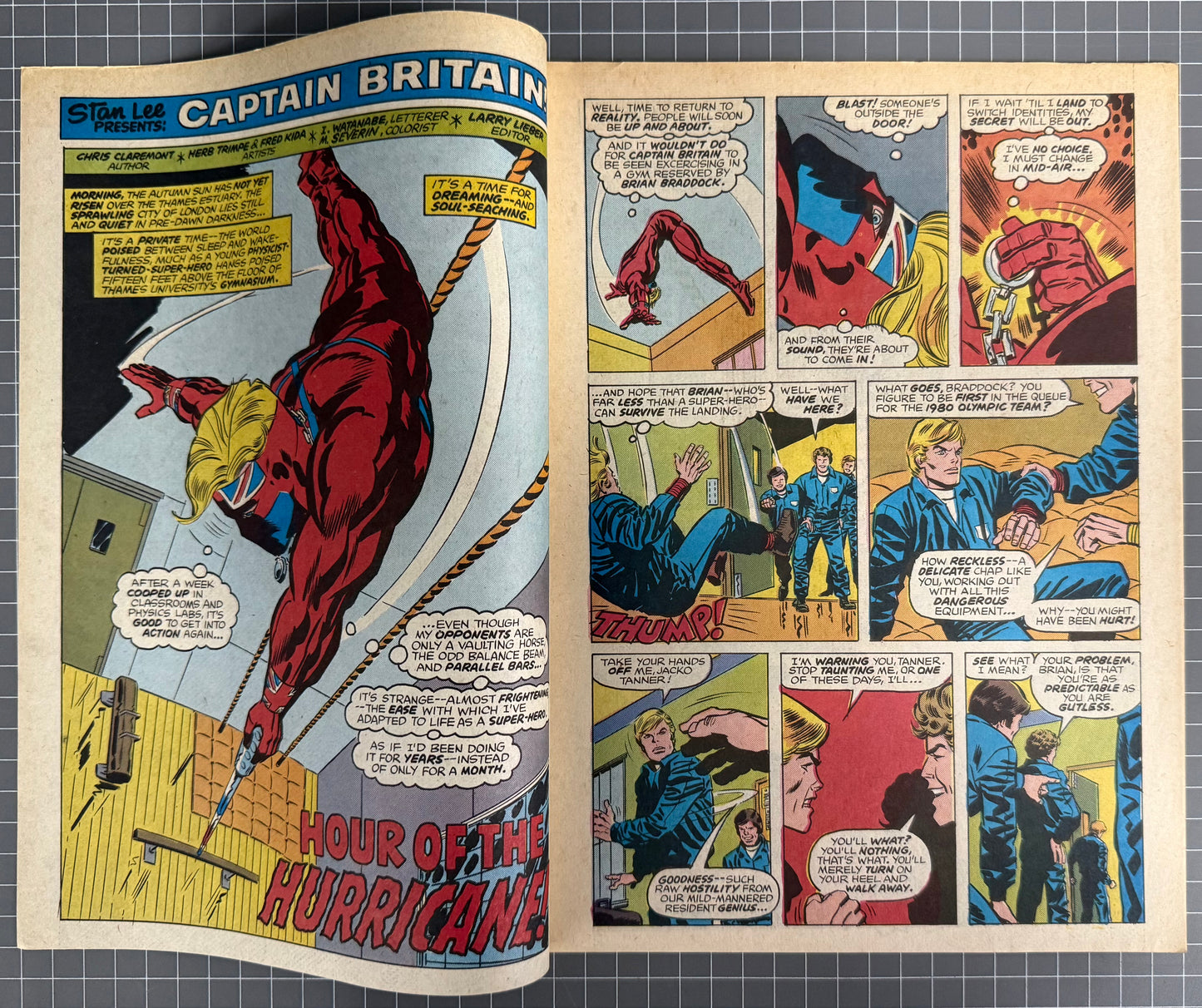 CAPTAIN BRITAIN #4 [MARVEL UK] COMIC MAGAZINE *HERB TRIMPE* 1976 NM-