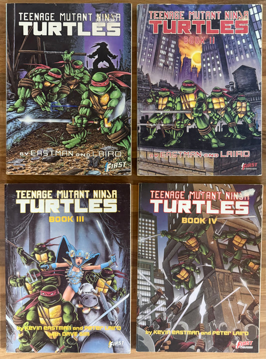 TEENAGE MUTANT NINJA TURTLES #1, 2, 3, 4 SET FIRST GRAPHIC NOVEL EASTMAN LAIRD 1988/89