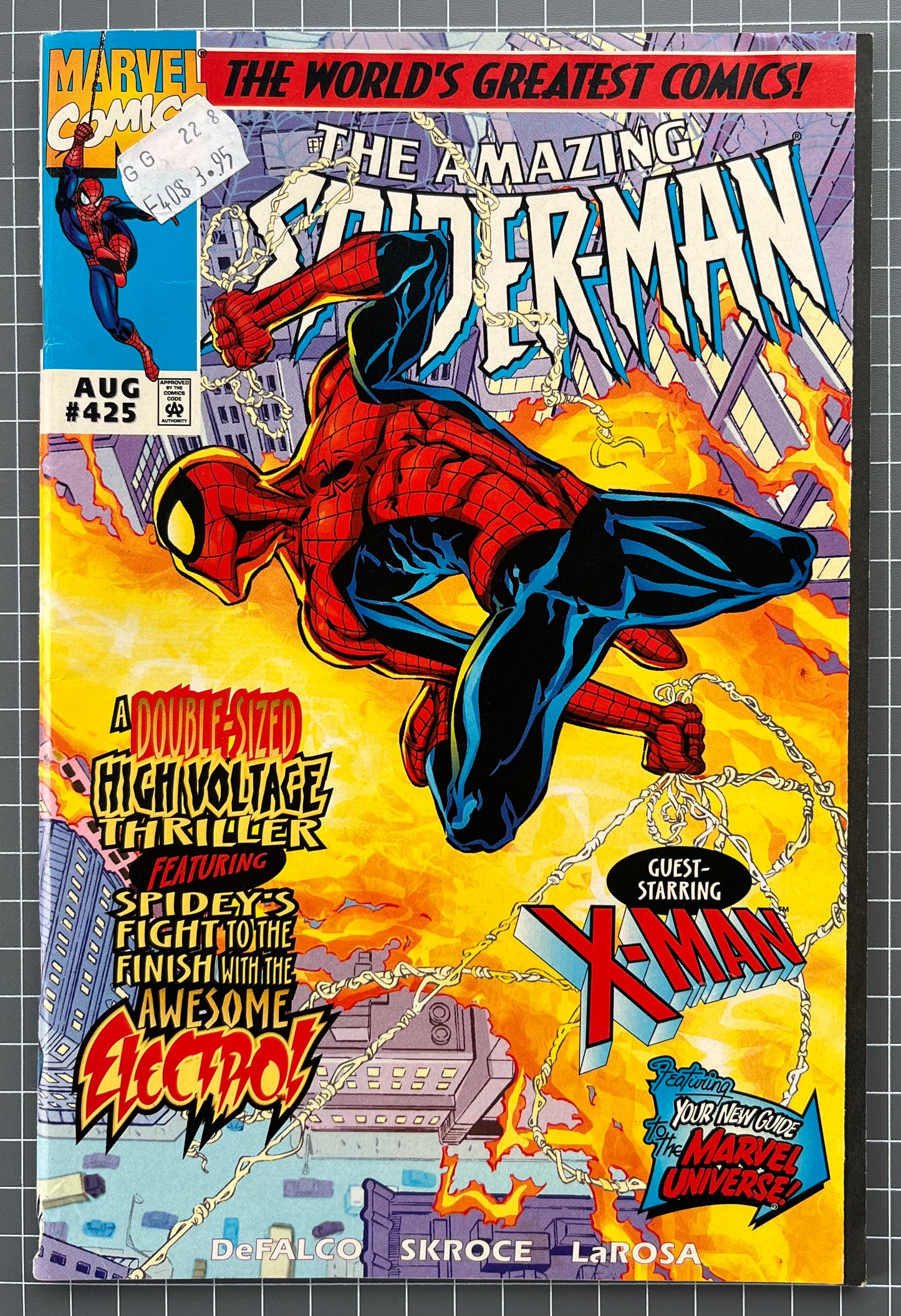 🔑  THE AMAZING SPIDER-MAN #425 [MARVEL COMICS] WRAPAROUND COVER 1997 VG+