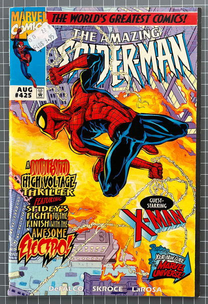 🔑  THE AMAZING SPIDER-MAN #425 [MARVEL COMICS] WRAPAROUND COVER 1997 VG+
