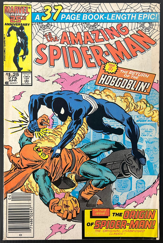 🔑 AMAZING SPIDER-MAN #275 [MARVEL COMICS] *SPIDER-MAN ORIGIN RETOLD* 1986 FN+