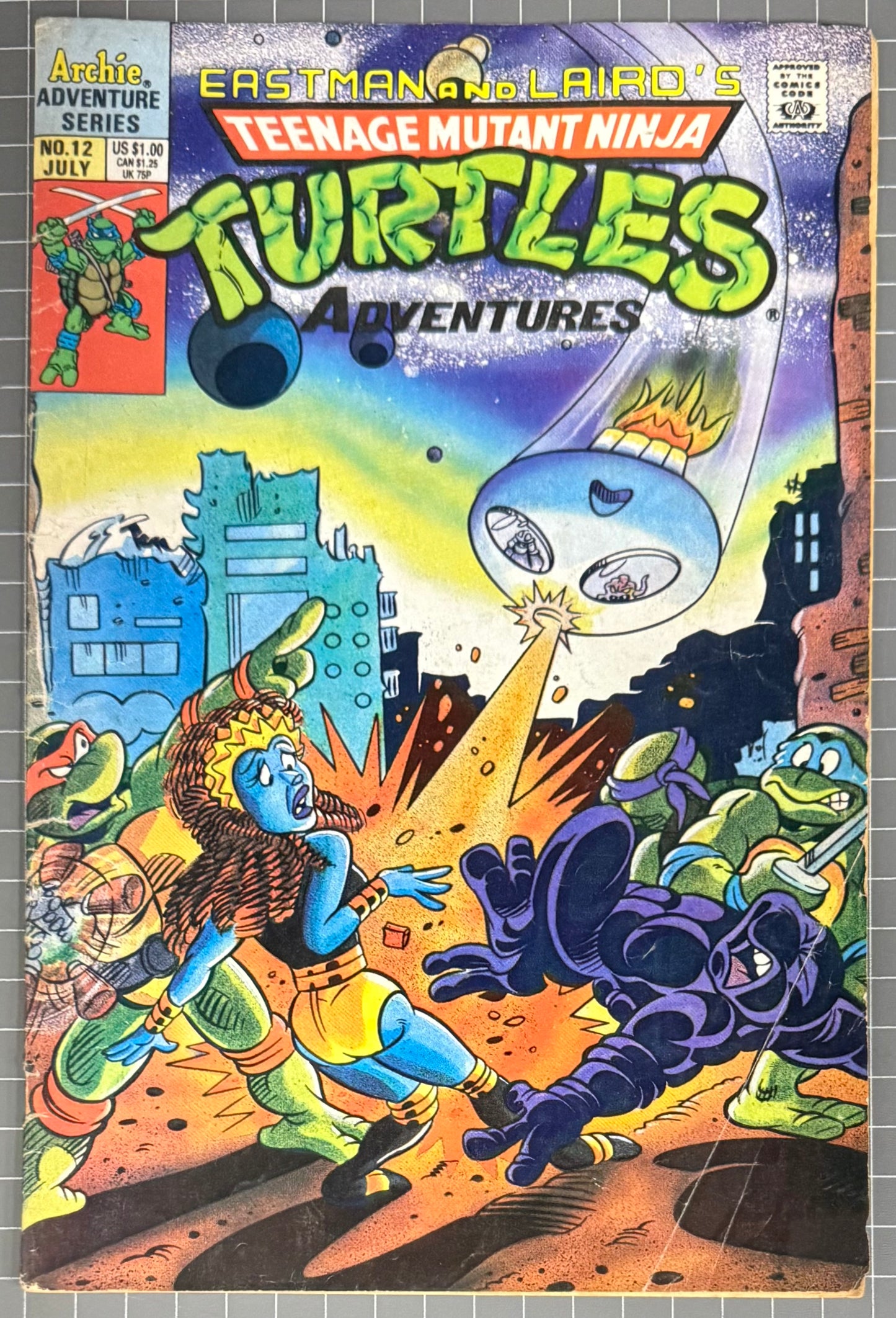 TEENAGE MUTANT NINJA TURTLES ADVENTURES #12 [ARCHIE] DIRECT COMIC 1990 VG-