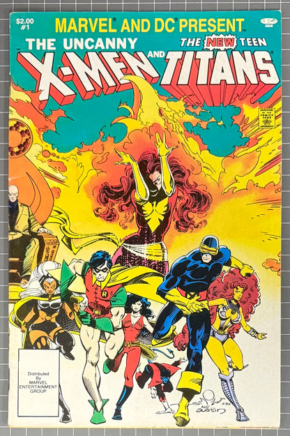MARVEL AND DC PRESENT: UNCANNY X-MEN AND NEW TEEN TITANS #1 COMIC 1982 FN/VF