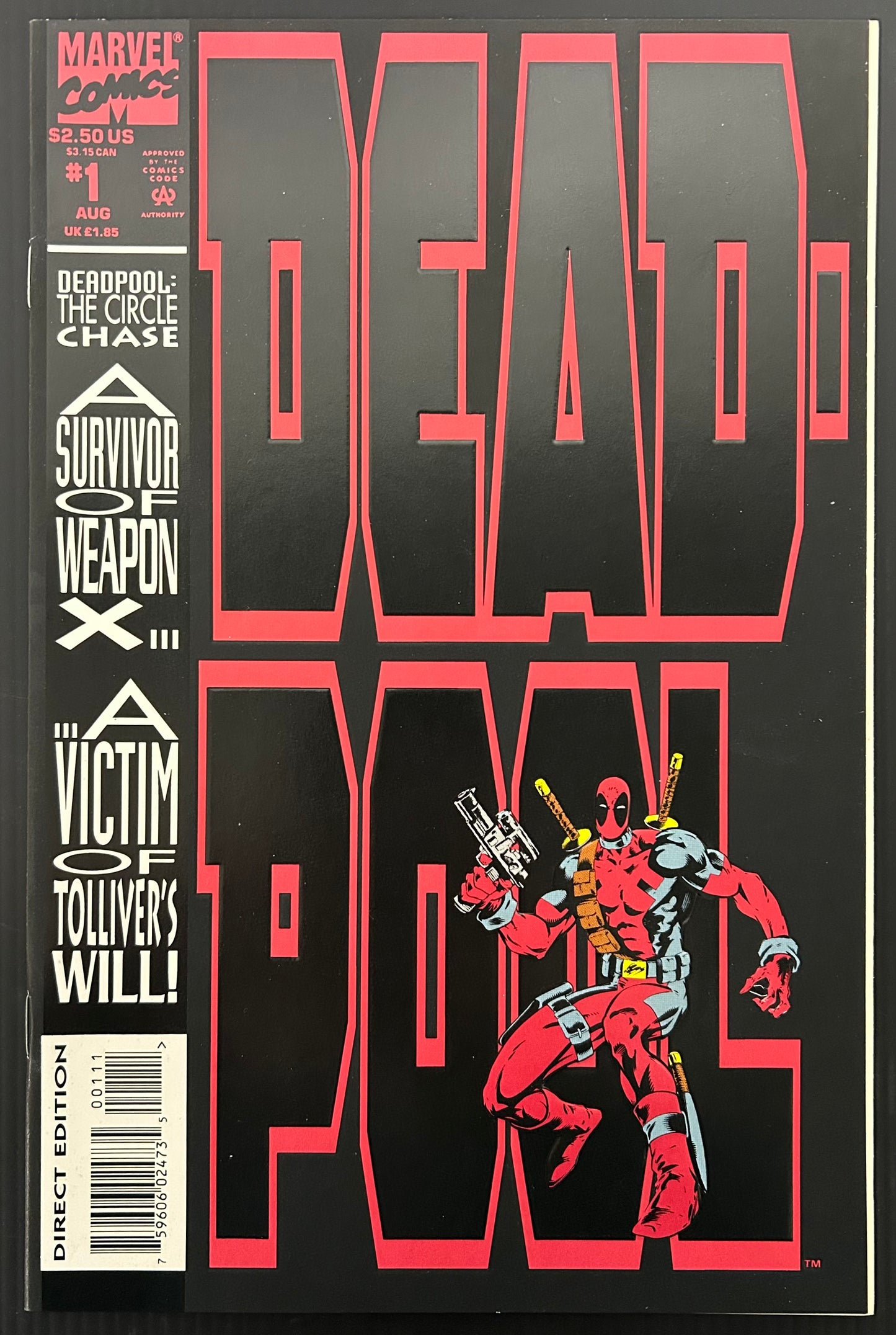 🔑 DEADPOOL: THE CIRCLE CHASE #1 [MARVEL COMICS] *FIRST SOLO SERIES* 1993 NM-