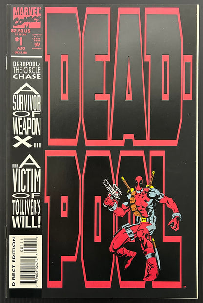 🔑 DEADPOOL: THE CIRCLE CHASE #1 [MARVEL COMICS] *FIRST SOLO SERIES* 1993 NM-