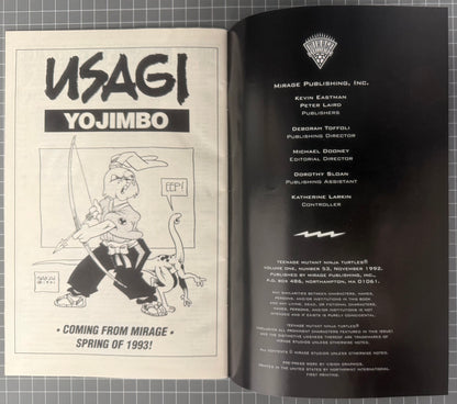 🔑 TEENAGE MUTANT NINJA TURTLES #53 (TMNT) [MIRAGE] COMIC 1992 FN/VF