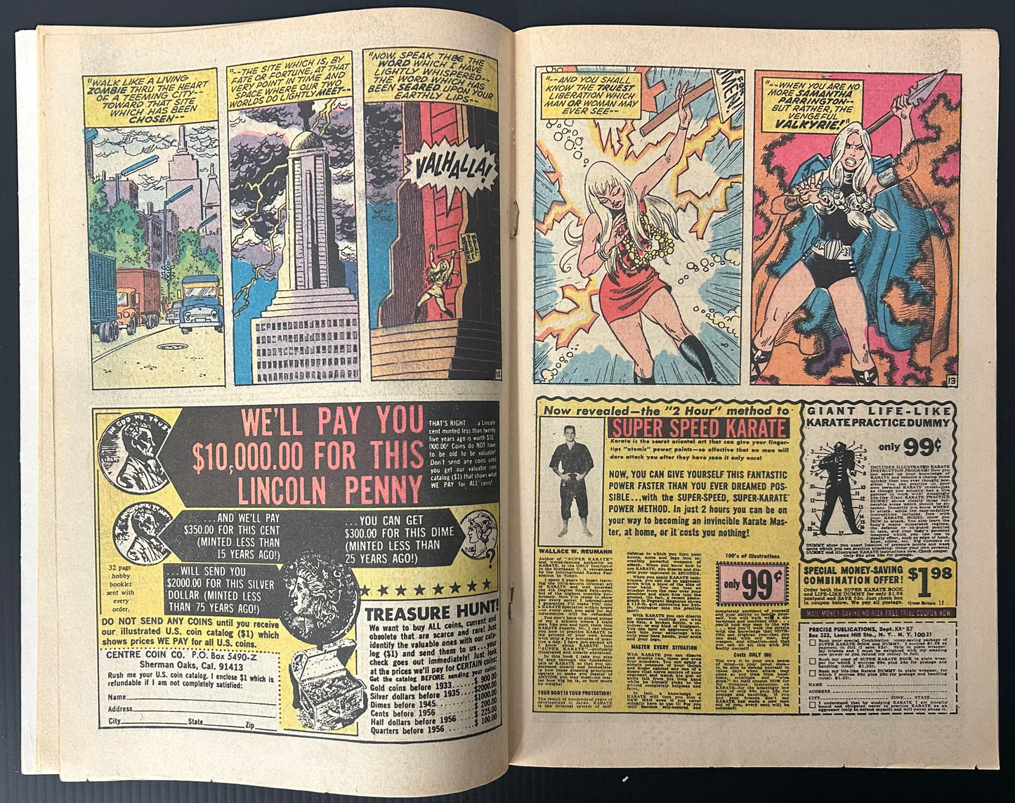 🔑 THE INCREDIBLE HULK #142 [MARVEL COMICS] DIRECT *1ST APP. VALKYRIE* 1971 VG+
