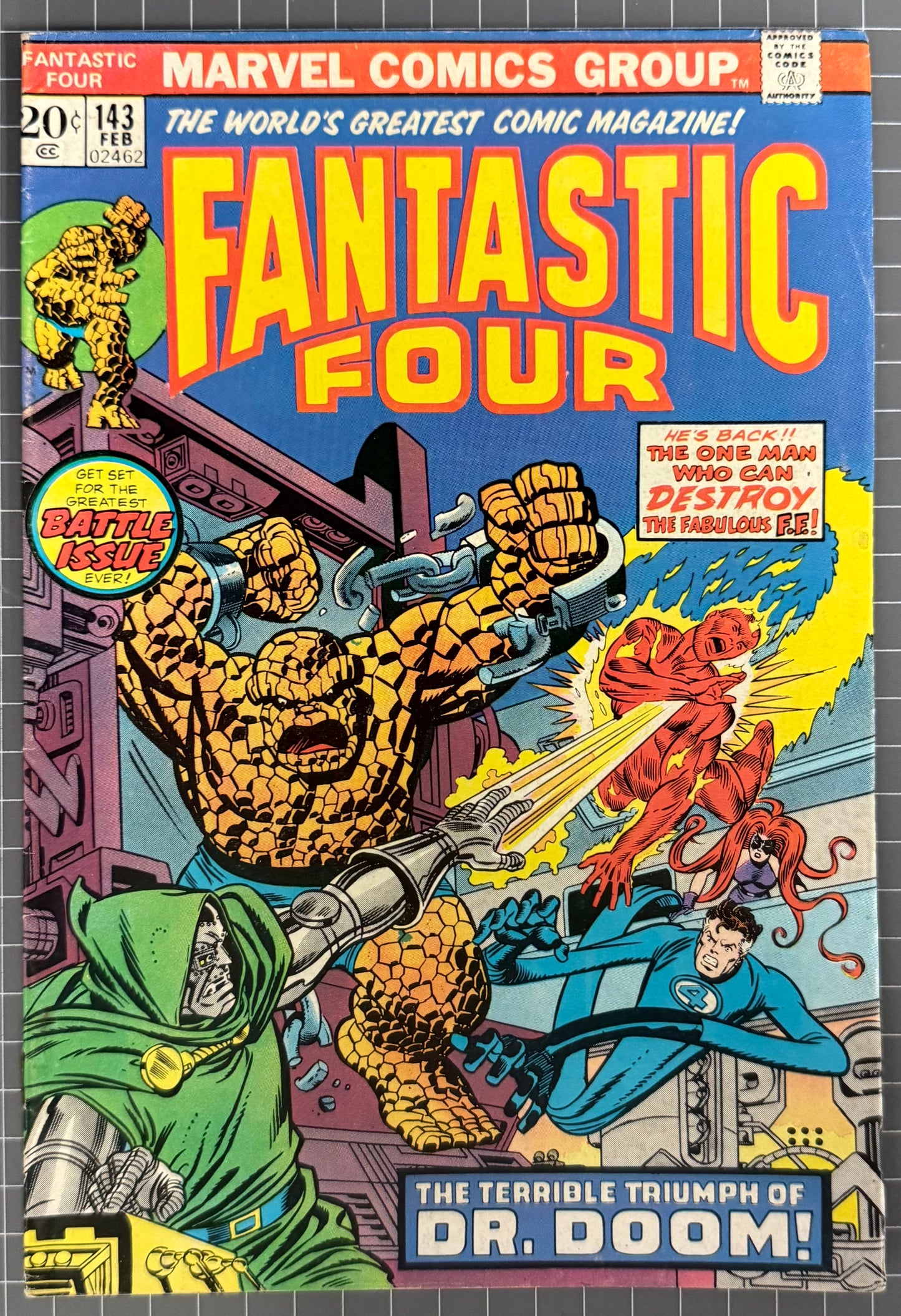 FANTASTIC FOUR #143 [MARVEL COMICS] 1974 FN/VF