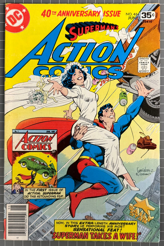 🔑 ACTION COMICS #484 [DC COMICS] *40TH ANNIVERSARY ISSUE* 1978 VF/NM