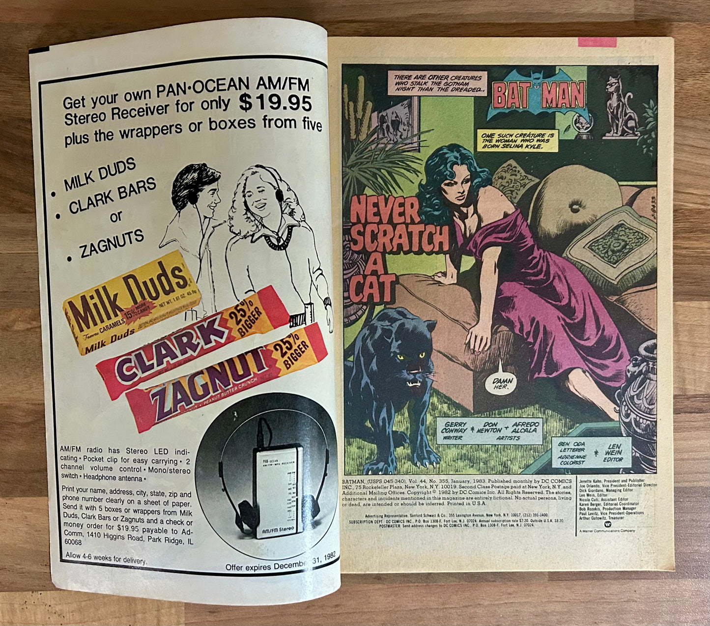 BATMAN #355 [DC COMICS] DIRECT 1983 FN-