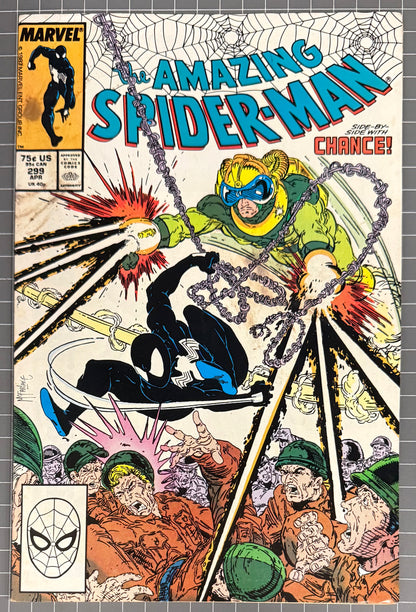 🔑 THE AMAZING SPIDER-MAN #299 [MARVEL COMICS] DIRECT 1988 VG+