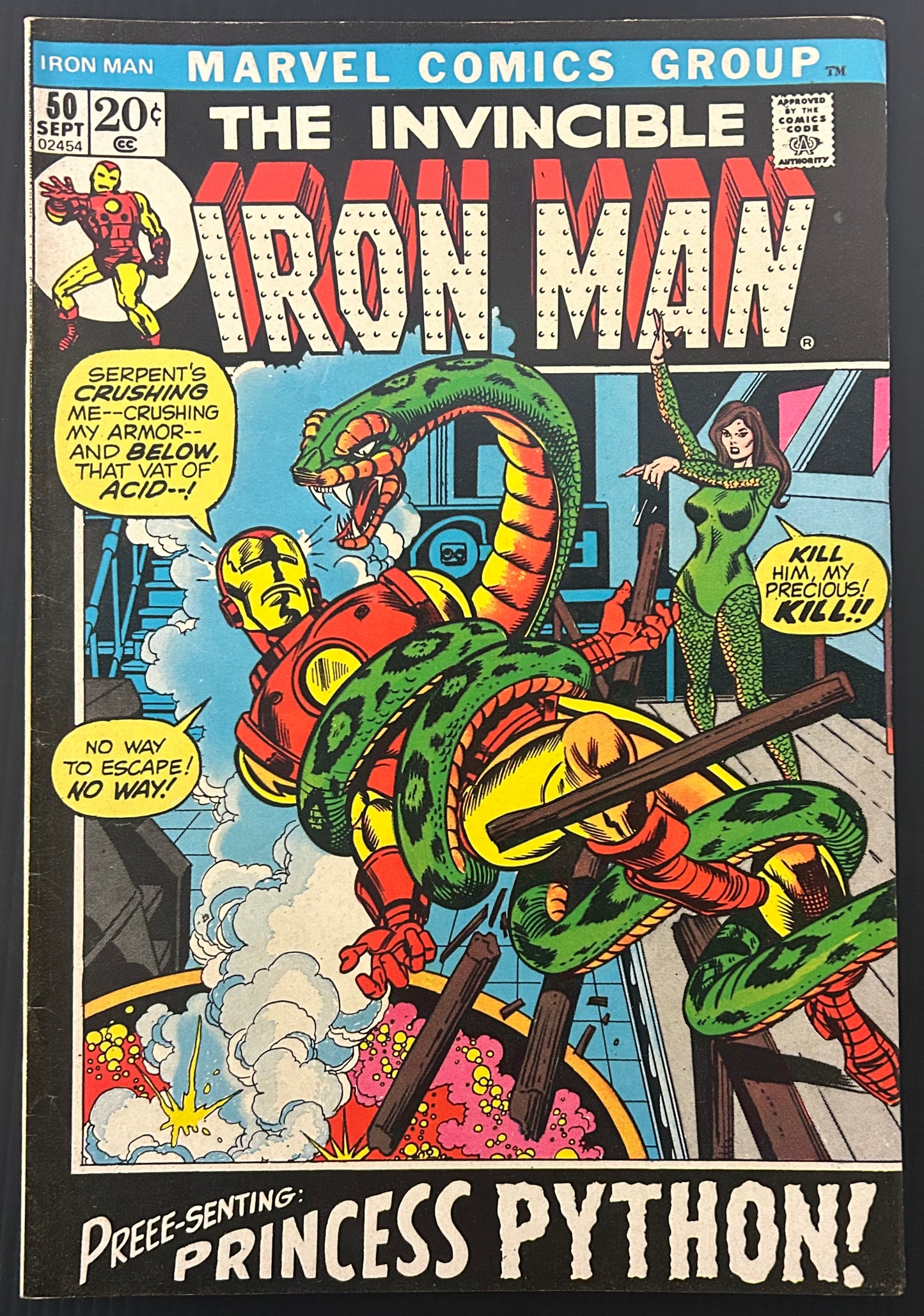 IRON MAN #50 [MARVEL COMICS] DIRECT 1972 FN