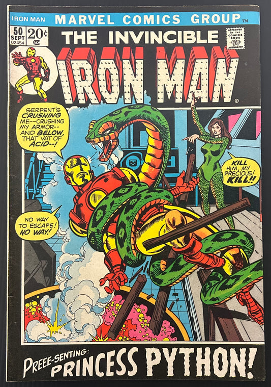 IRON MAN #50 [MARVEL COMICS] DIRECT 1972 FN