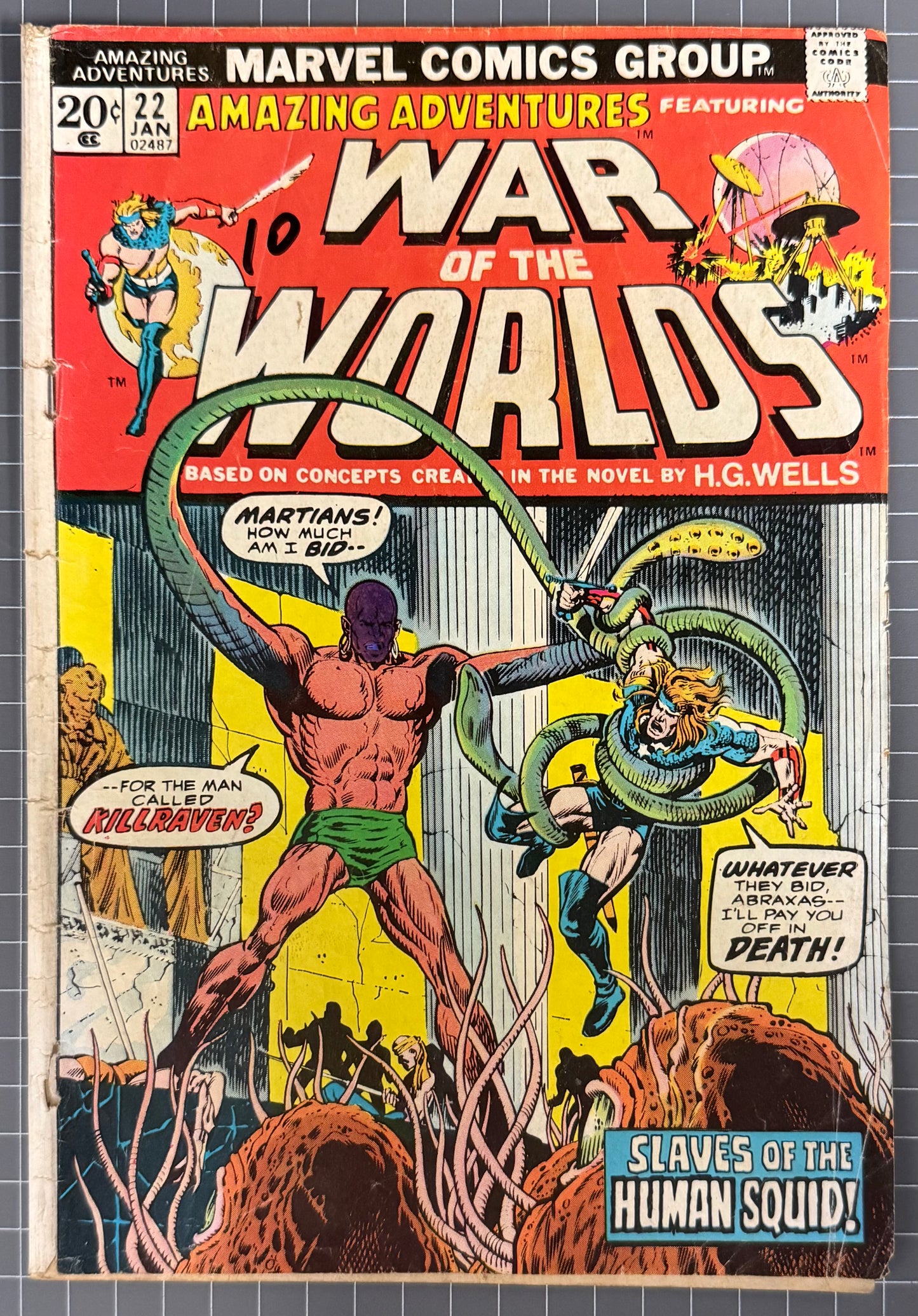 AMAZING ADVENTURES #22 [MARVEL COMICS] *WAR OF THE WORLDS* 1974 GD