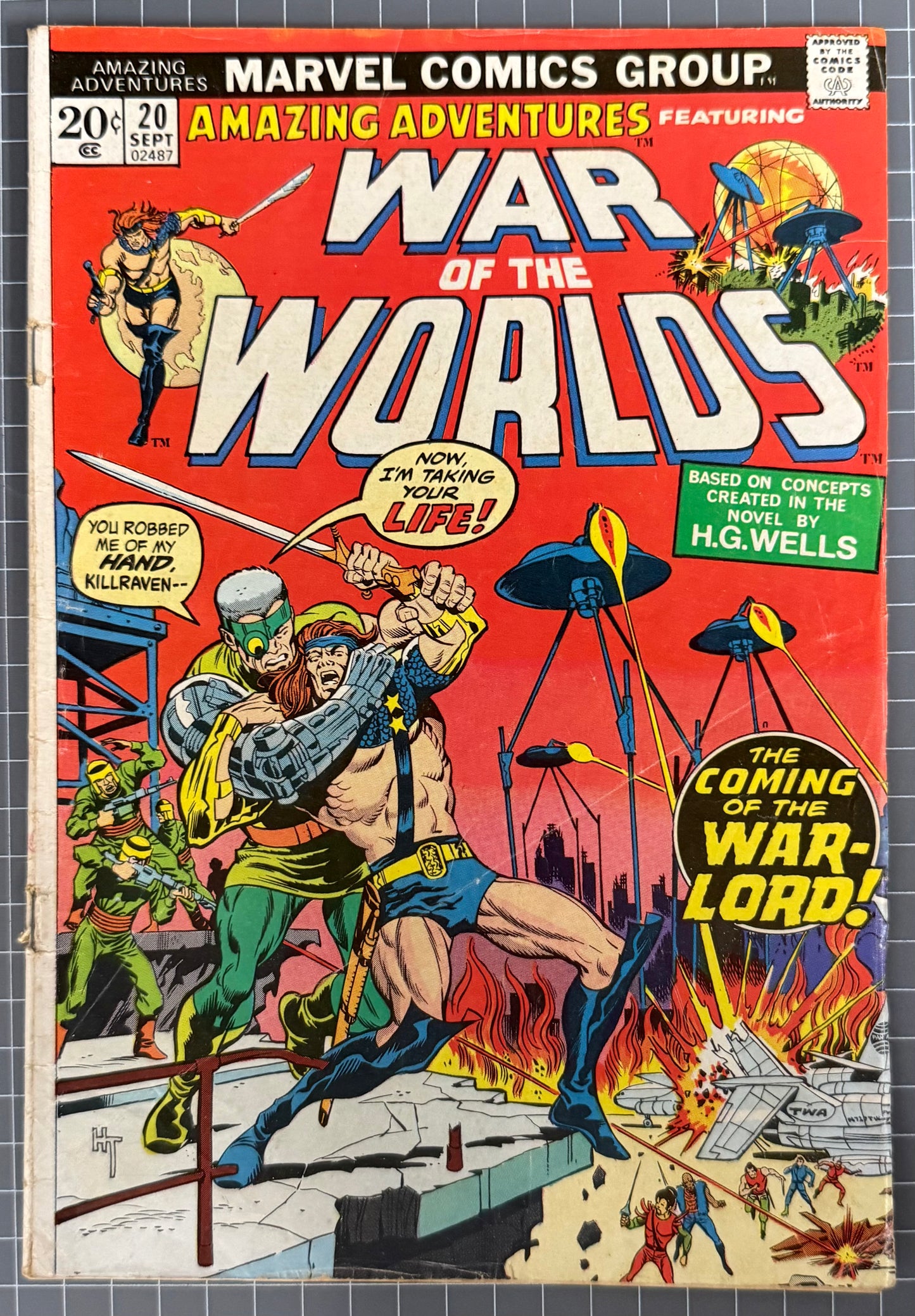 AMAZING ADVENTURES #20 [MARVEL COMICS] *WAR OF THE WORLDS* 1973 GD/VG