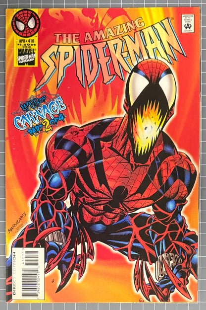 🔑 AMAZING SPIDER-MAN #410 [MARVEL COMICS] *1ST APP. SPIDER-CARNAGE* 1996 FN/VF