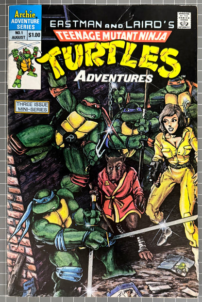 🔑 TEENAGE MUTANT NINJA TURTLES ADVENTURES #1 [ARCHIE COMICS] *1ST KRANG* 1988 VG/FN