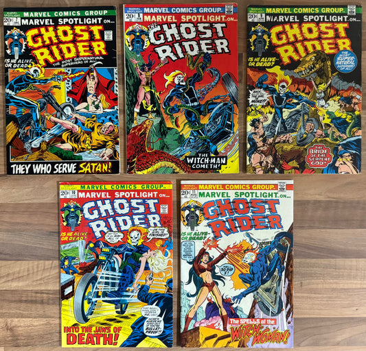 🔑 MARVEL SPOTLIGHT #7-11 [MARVEL COMICS] SEQUENTIAL LOT *GHOST RIDER* MID GRADE
