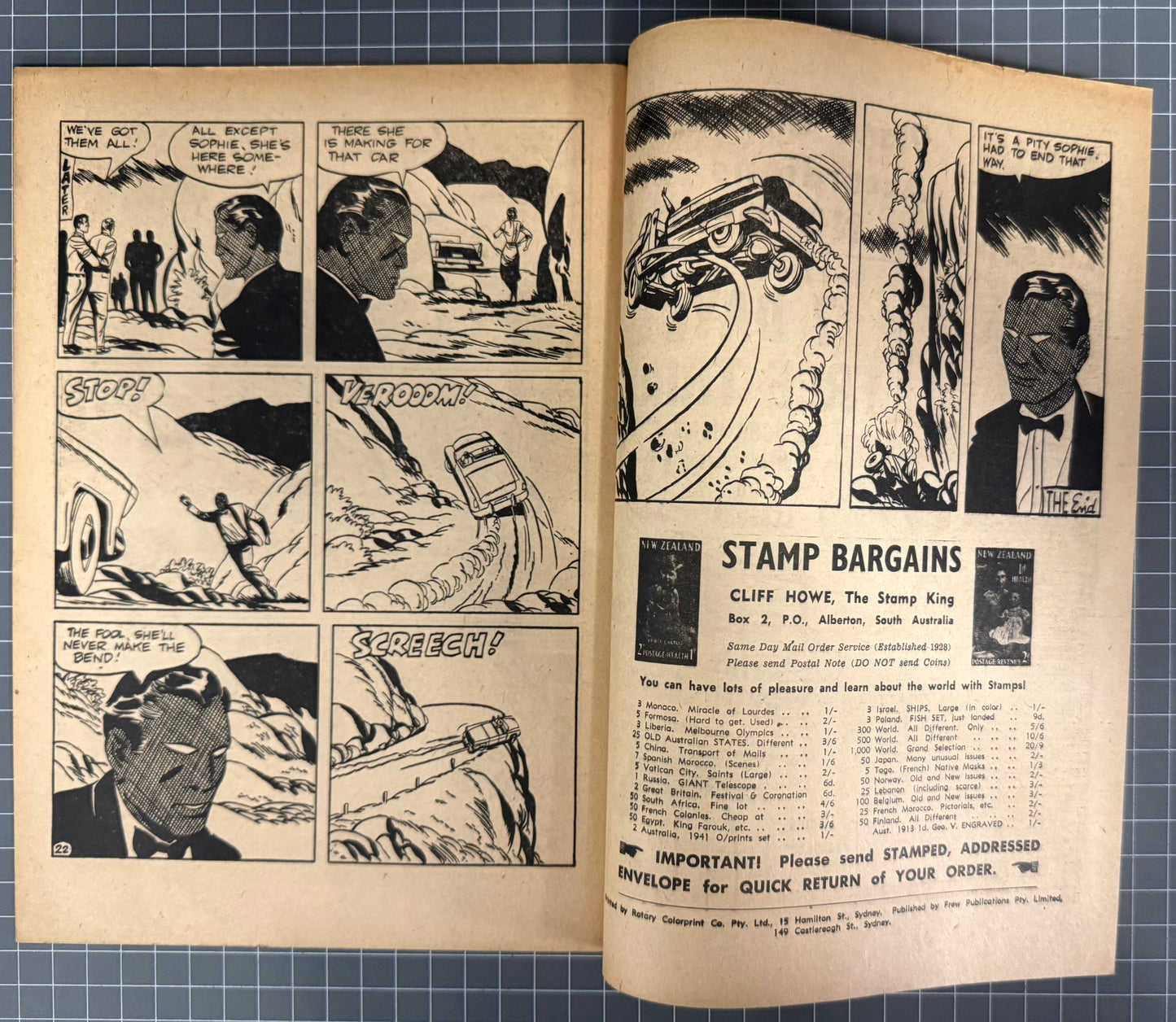THE SHADOW #53 [FREW PUBLICATIONS] AUSTRALIAN PRE-DECIMAL COMIC 1958