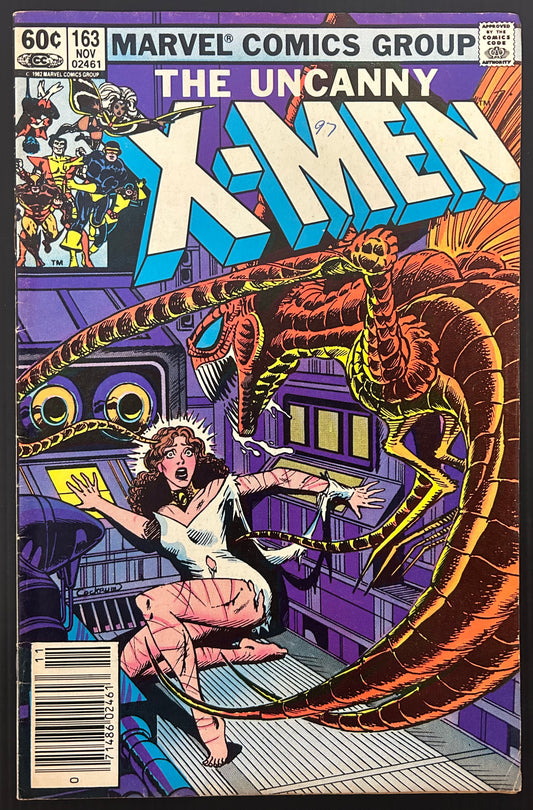 🔑 THE UNCANNY X-MEN #163 [MARVEL COMICS] *ORIGIN OF BINARY* 1982 FN-