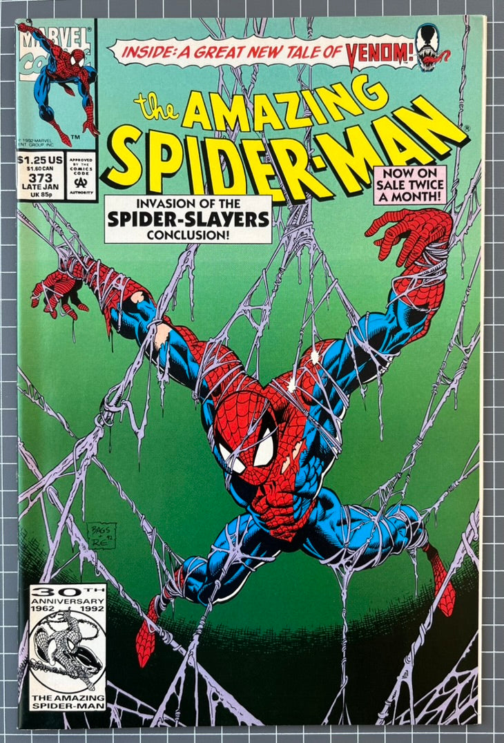 THE AMAZING SPIDER-MAN #373 [MARVEL COMICS] *PART 6 SPIDER-SLAYERS* 1993 VF/NM