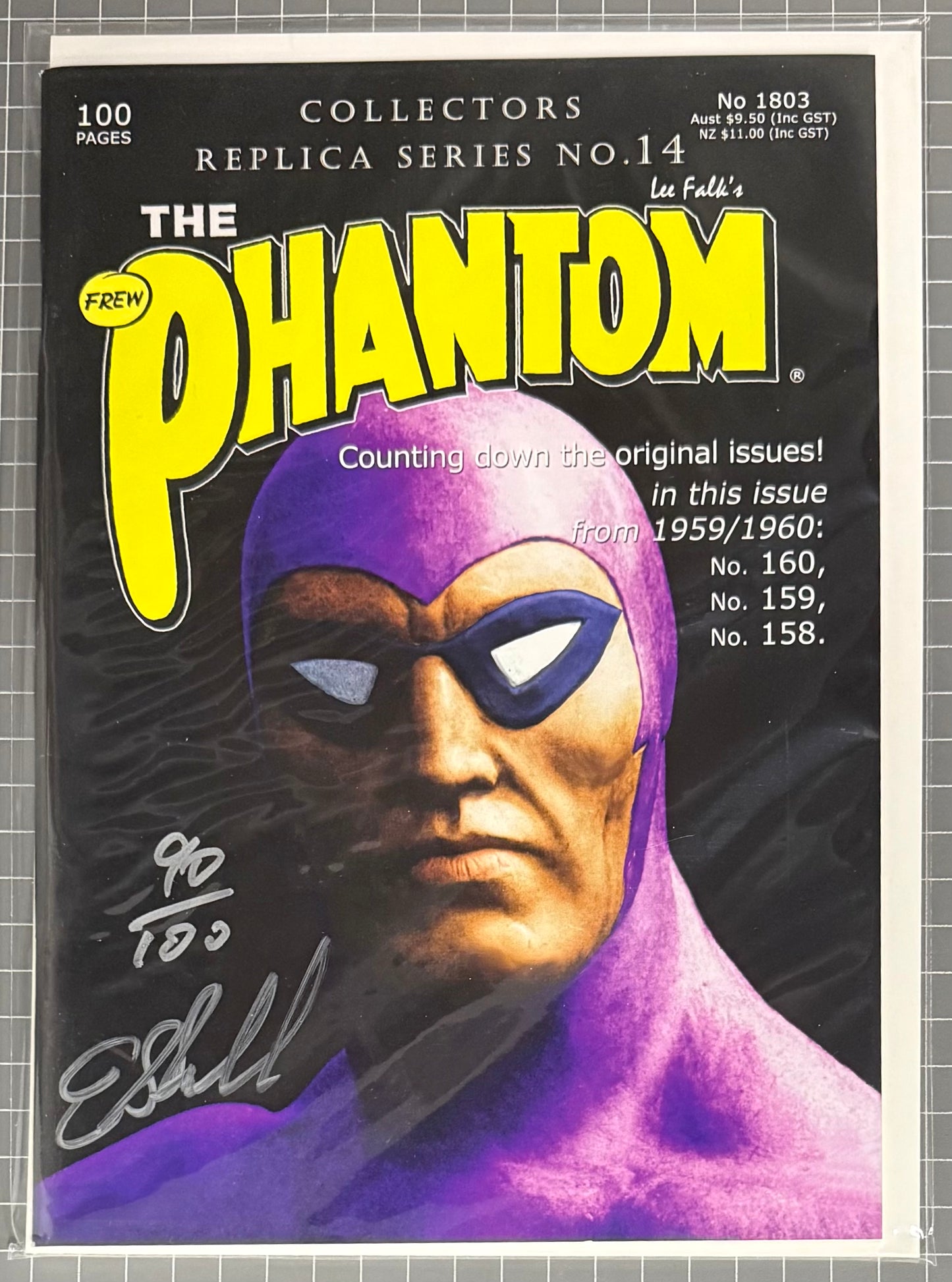 THE PHANTOM #1803 REPLICA #14 [FREW] ***SIGNED & LIMITED*** AUSTRALIAN COMIC 2018 NM