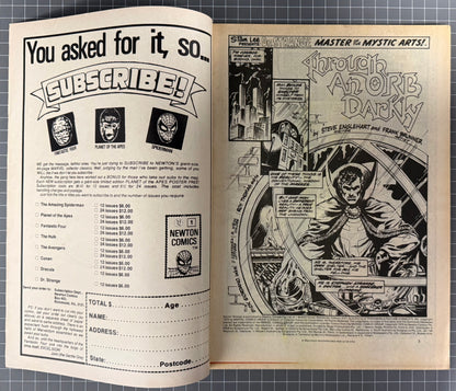 🔑DOCTOR STRANGE #1 + POSTER [NEWTON COMICS] *1ST SILVER DAGGER* AUSTRALIAN 1975