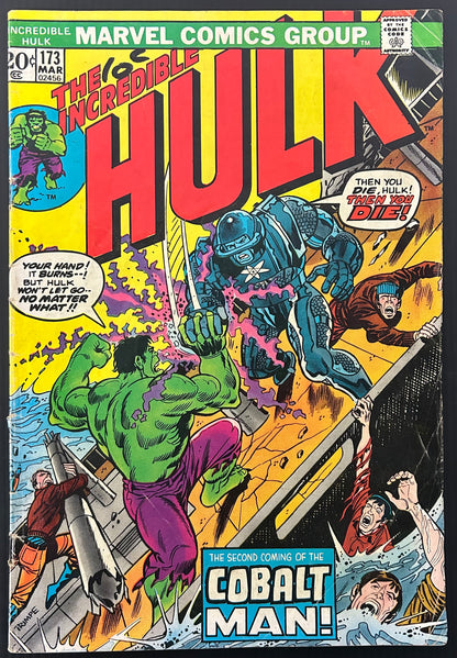 THE INCREDIBLE HULK #173 [MARVEL COMICS] DIRECT 1974 VG