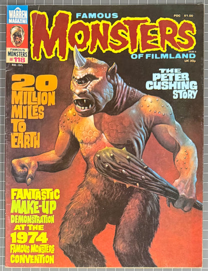 FAMOUS MONSTERS OF FILMLAND #118 [WARREN] HORROR MAGAZINE 1975 FN+