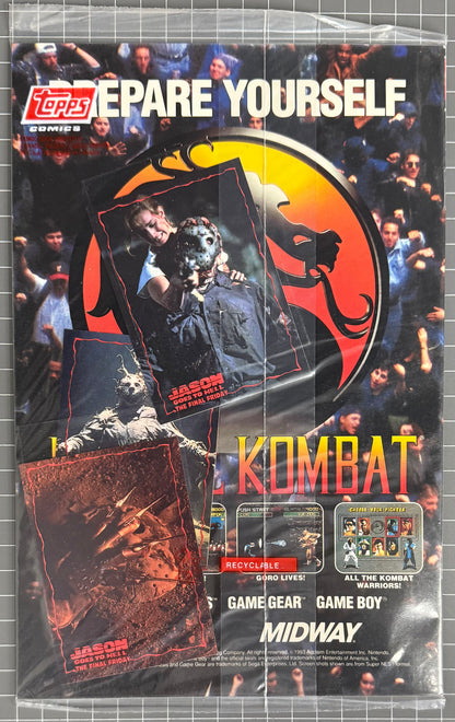 🔑 JASON GOES TO HELL: THE FINAL FRIDAY #3 + CARDS POLYBAGGED TOPPS COMICS 1993
