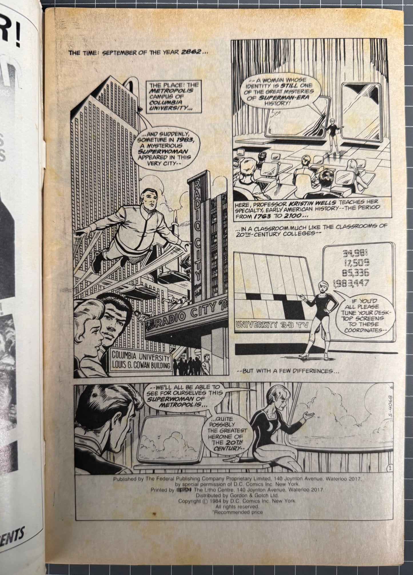 🔑 SUPERMAN INTRODUCES SUPERWOMAN ANNUAL [FEDERAL] AUSTRALIAN COMIC 1984