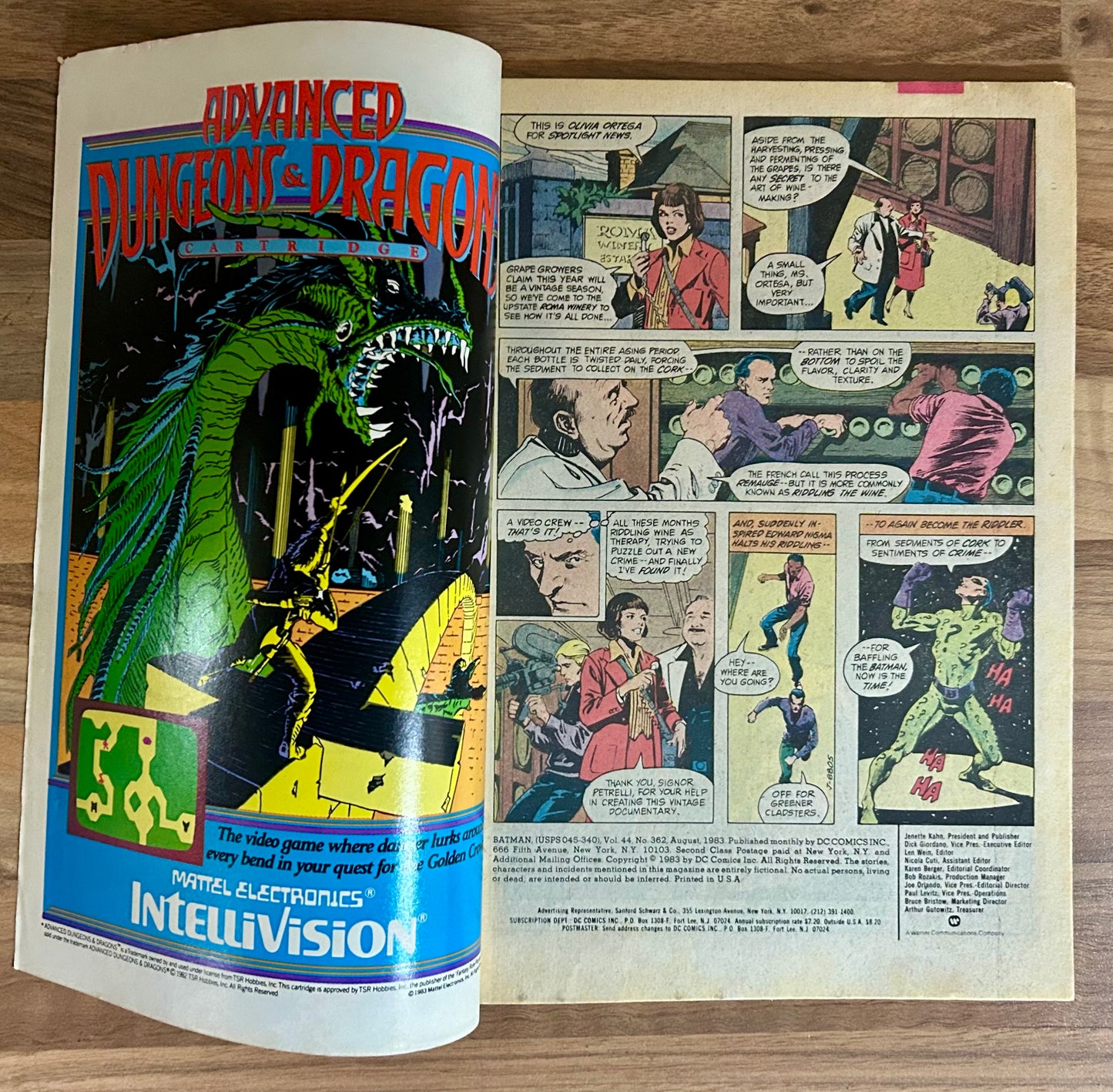 BATMAN #362 [DC COMICS] DIRECT 1983 FN