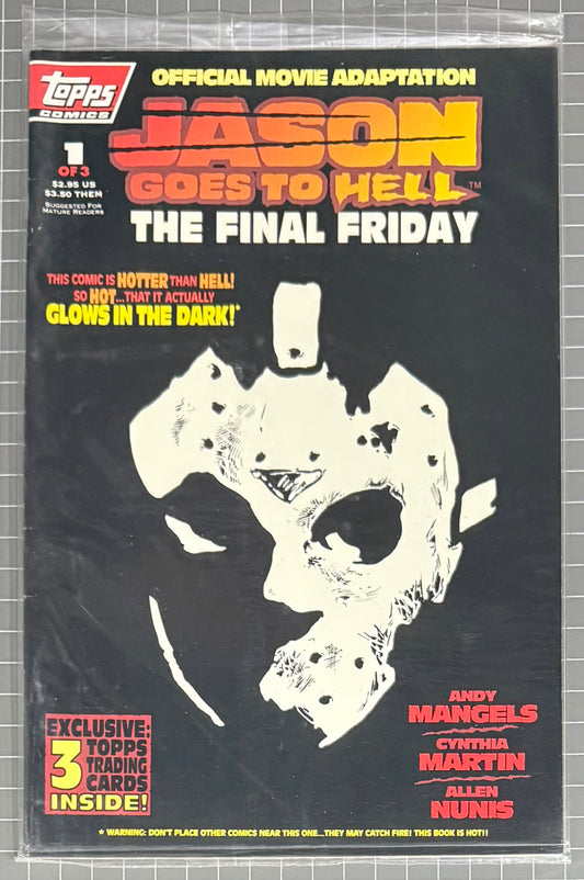 🔑 JASON GOES TO HELL: THE FINAL FRIDAY #1 + CARDS POLYBAGGED TOPPS COMICS 1993