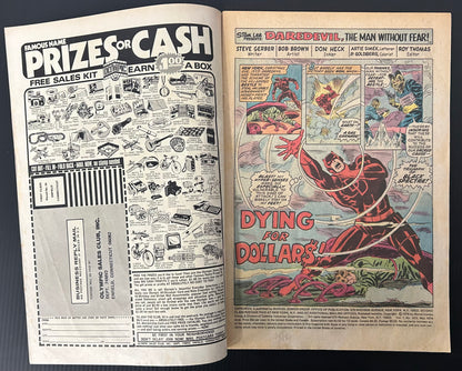 DAREDEVIL #109 [MARVEL COMICS] DIRECT 1974 GD/VG