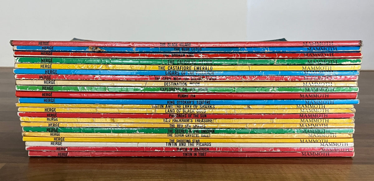 22 x Tintin Paperbacks - Herge,  All Mammoth Publications