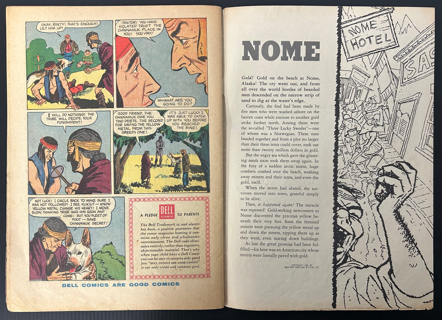 RIN TIN TIN #15 [DELL COMICS] DIRECT 1956 GD/VG