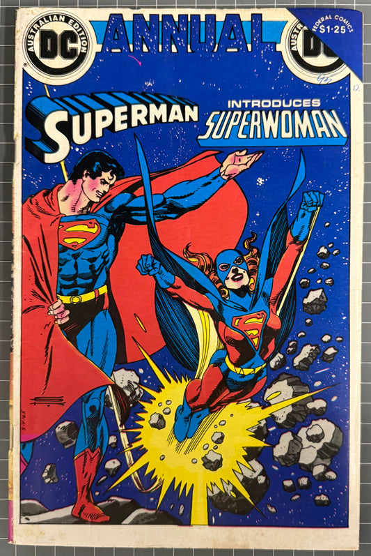 🔑 SUPERMAN INTRODUCES SUPERWOMAN ANNUAL [FEDERAL] AUSTRALIAN COMIC 1984