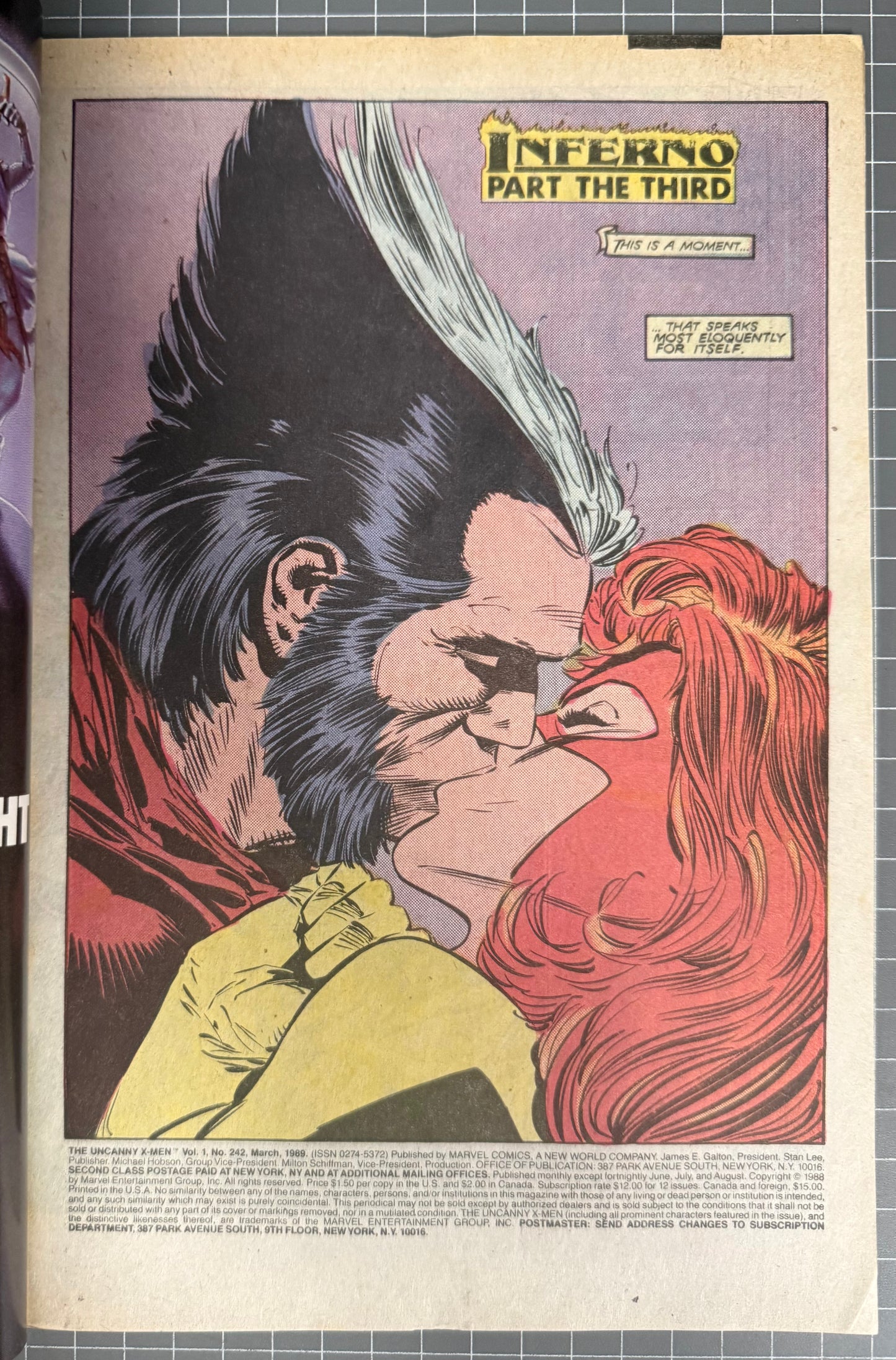UNCANNY X-MEN #242 [MARVEL COMICS] DIRECT 1989 VF-
