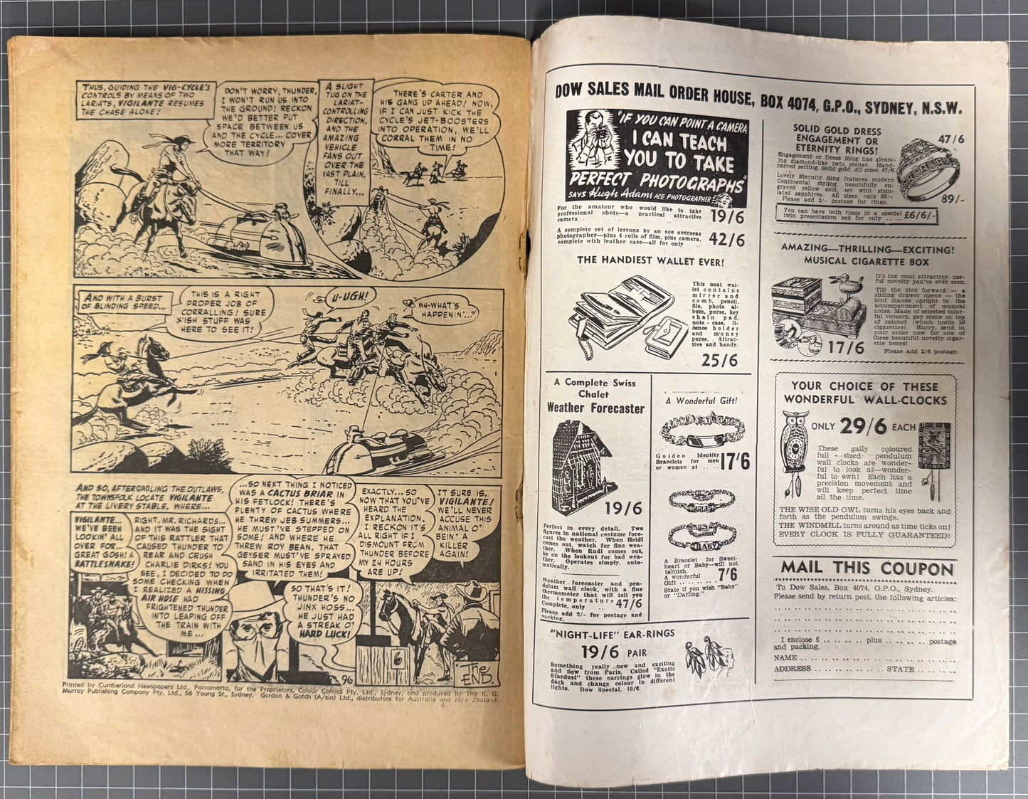 CENTURY THE 100 PAGE COMIC MONTHLY #2 [COLOUR COMICS] AUSTRALIAN DC 1956