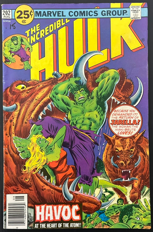 THE INCREDIBLE HULK #202 [MARVEL COMICS] NEWSSTAND 1976 FN