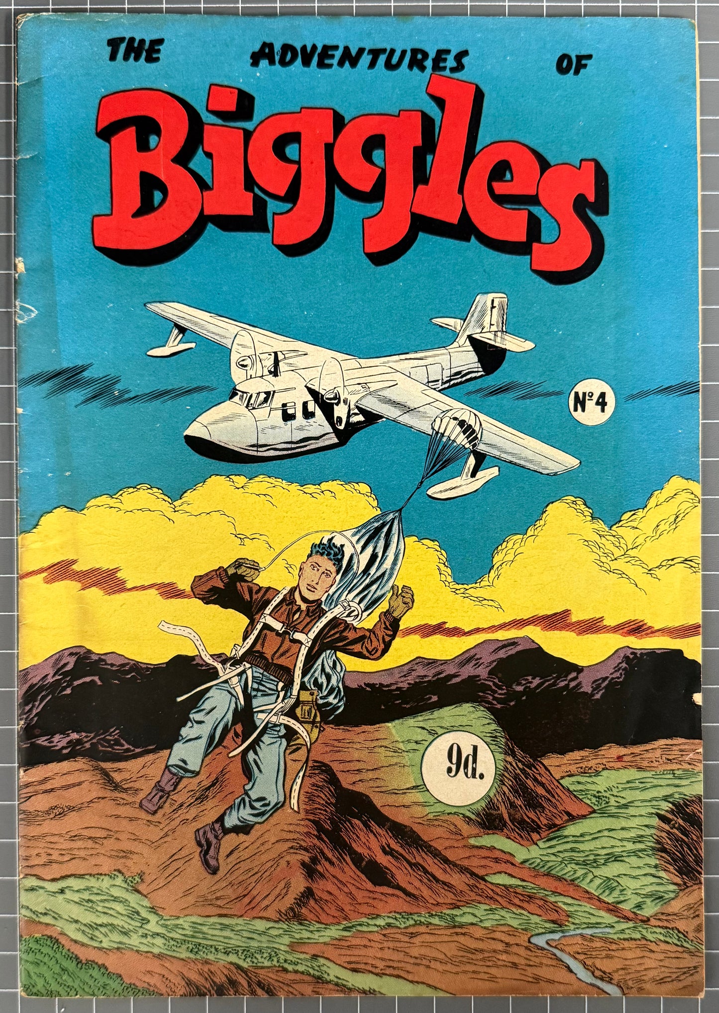THE ADVENTURES OF BIGGLES #4 [ACTION COMICS] AUSTRALIAN *RARE* PRE-DECIMAL 1953