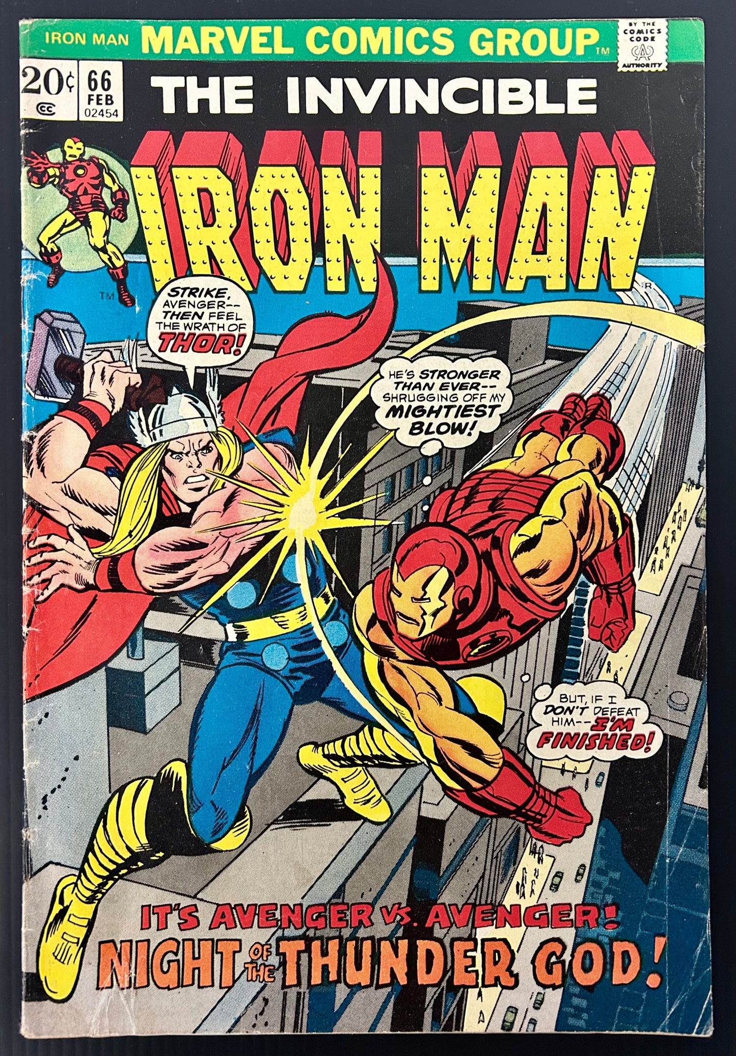 IRON MAN #66 [MARVEL COMICS] DIRECT 1974 VG-