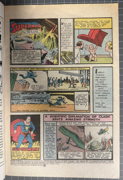 🔑 ACTION COMICS #1 [DC COMICS] DIRECT *REPRINT 1ST APP. SUPERMAN* 1988 FN/VF