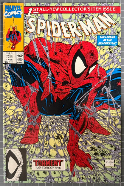 🔑 SPIDER-MAN #1 [MARVEL COMICS] DIRECT ***TODD MACFARLANE*** 1990 VF