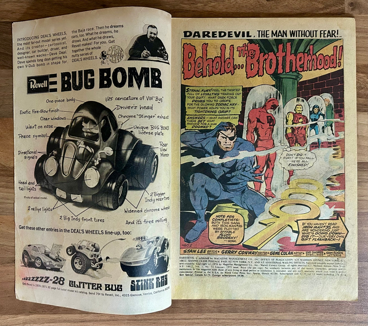 DAREDEVIL #73 [MARVEL COMICS] DIRECT 1971 GD
